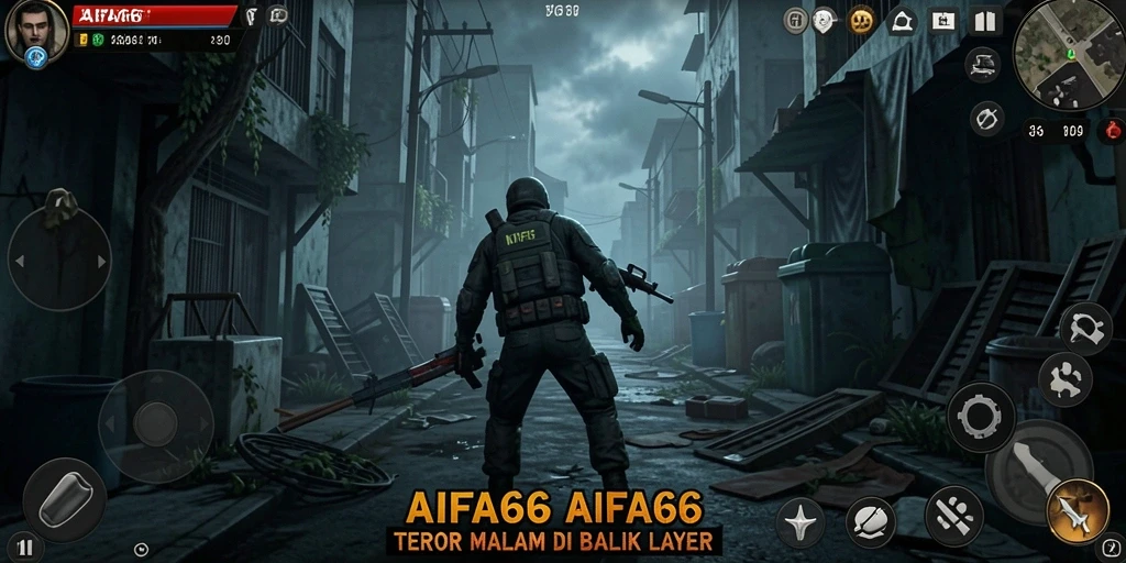 Tampilan gameplay AIFA66 dengan suasana Horror yang mencekam.