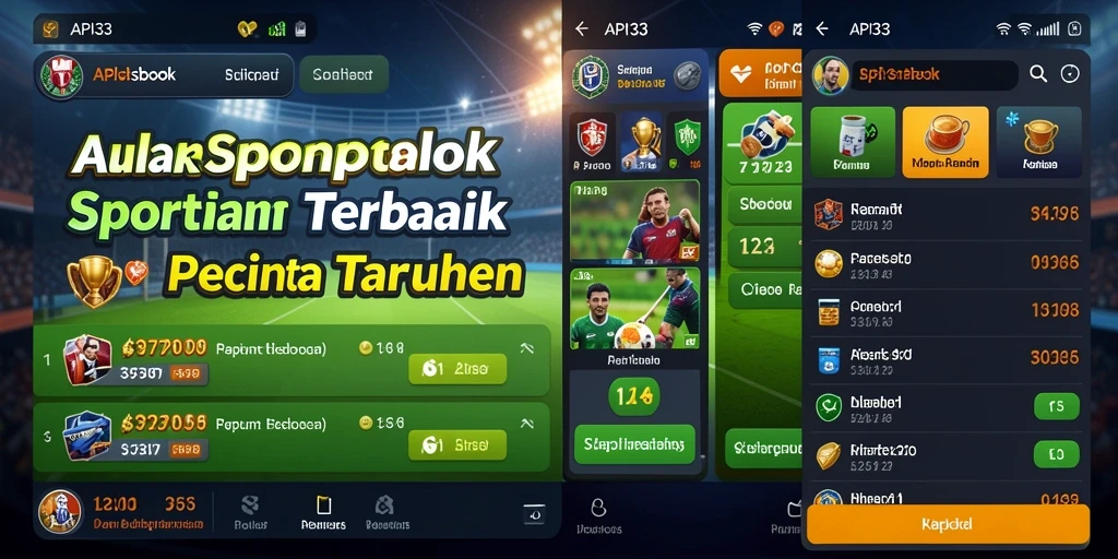 Tampilan utama API33 menunjukkan kegembiraan taruhan olahraga.