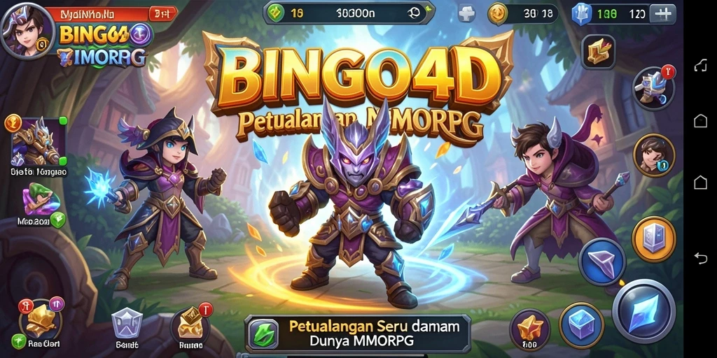 Tampilan penuh aksi dari gameplay seru di BINGO4D.