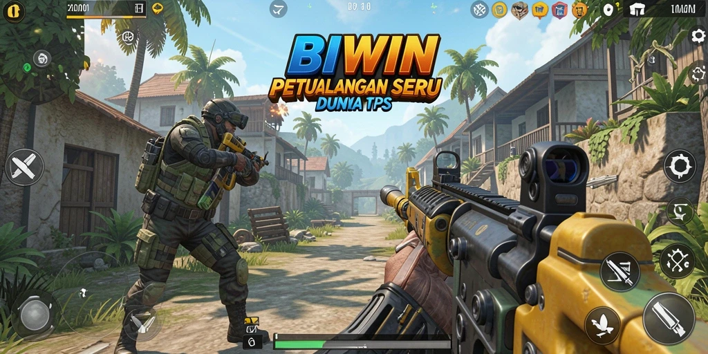 Gameplay seru BIWIN menampilkan aksi pertempuran intens.
