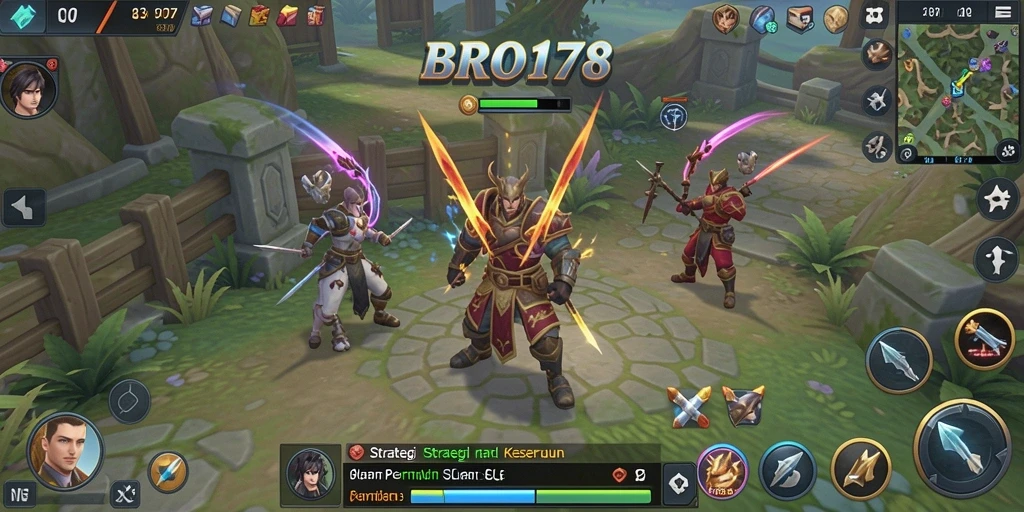 Screenshot yang menunjukkan pertempuran seru dalam BRO178.