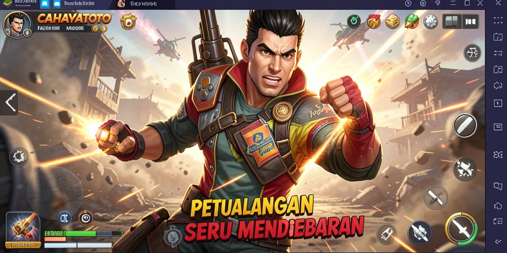 Screenshot CAHAYATOTO menampilkan aksi gameplay yang mendebarkan.