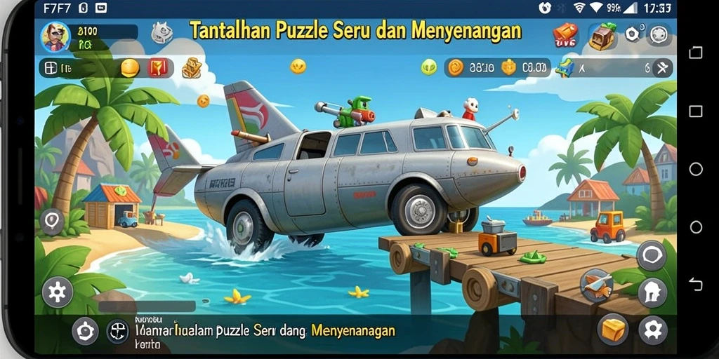 Screenshot gameplay F7F7 menampilkan tantangan Puzzle yang seru dan menarik.
