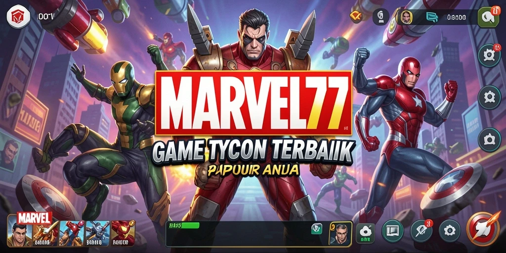 Tampilan menarik dari gameplay Tycoon di MARVEL77.