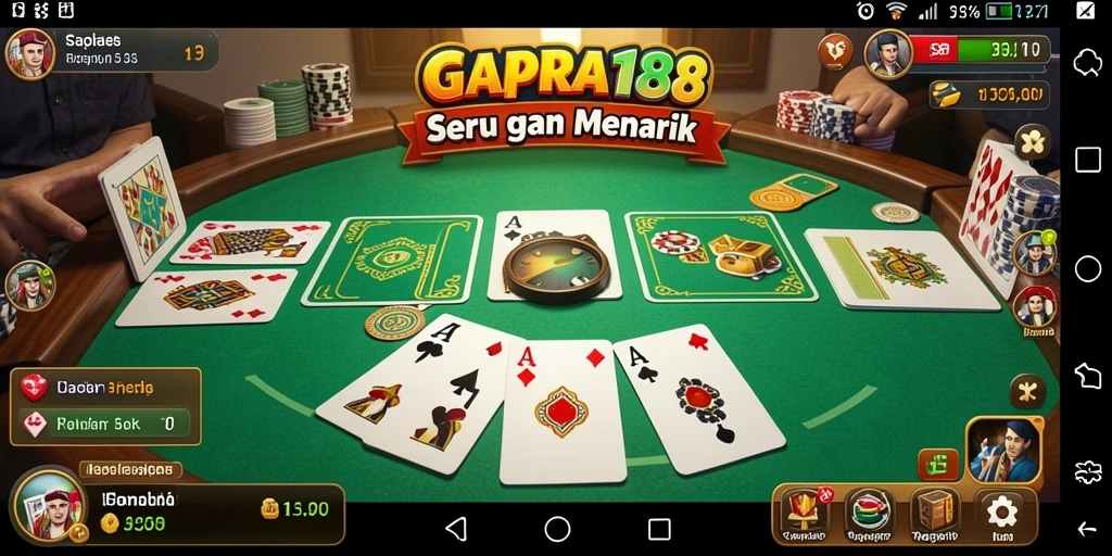 Tampilan menarik dari gameplay Gaple di MENARA188.