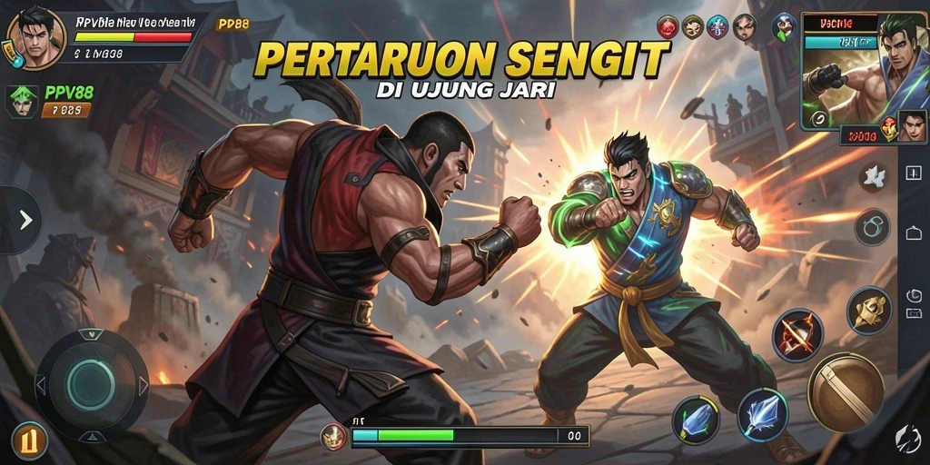 Screenshot PPV88 menampilkan aksi pertarungan yang epic dan karakter yang beragam.