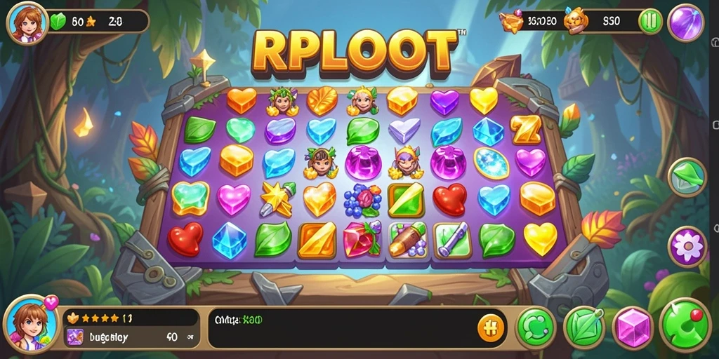 Tangkap keseruan gameplay RPLOOT yang penuh warna dan tantangan Match-3!