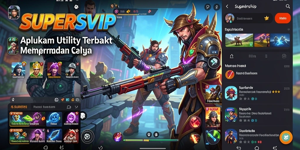 Tangkapan layar utama SUPERSVIP menampilkan antarmuka aplikasi yang ramah pengguna.